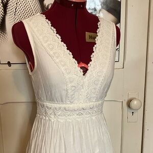 White Lace Maxi Dress size small